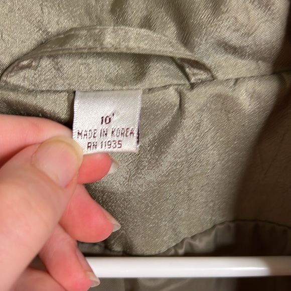 Worthington Essentials Greenish-Grey Unisex Trench Coat - Picture 10 of 11